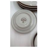 Vintage Monterey Stoneware 'Brown' Floral Pattern Set by M.I. Japan