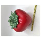 Vintage Ceramic Tomato Cookie Jar