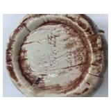 Vintage Cowboy Themed Ceramic Pitcher Bronco Rider Handle Western Barrel Design