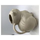 Vintage Smiley Pig Creamer Pitcher Patented USA Floral Design