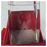 Vintage 3D Laser Etched Crystal