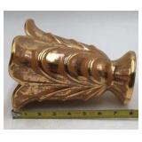 Vintage Gold Luster Ceramic Vase – Brown with Floral Design (Haviland Co. Marked)