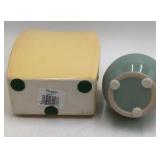 Vintage Haeger Pottery Vases – Yellow Rectangular & Turquoise Handled