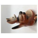 Vintage ceramic fox dresser caddy