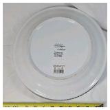 Vintage Oneida Crown Rego Porcelain Dinner Plates – Black & White Kitchenware Border