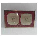 Lenox Holiday Double Bowl Set with Original Box