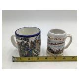 Pair of collectible souvenir mugs
