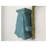 Vintage Haeger Royal Blue Turquoise Fan Vase 2003