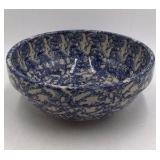 Vintage Rimosa Mariposa Blue Spatterware Ceramic Bowls Set Speckled Glaze