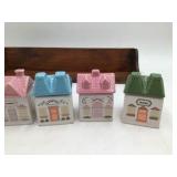 Vintage Ceramic Spice/Herb House Set with Tray