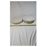 Vintage China Dinner Plates – Gold Rim & Embossed Pattern