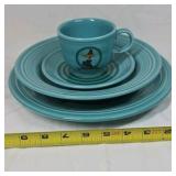 Vintage 1994 Fiesta Looney Tunes Daffy Duck 'It's Mine, All Mine!' Teal Set