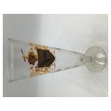 Vintage Monogrammed Crest Glass Barware Set