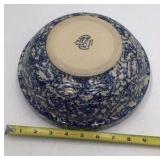 Vintage Rimosa Mariposa Blue Spatterware Ceramic Bowls Set Speckled Glaze