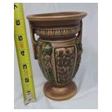 Vintage Roseville Florentine Vase – Brown with Handles (1924 Pattern)