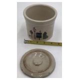 Vintage Bellmira Pottery Mismatched Pieces – Lidded Crock & Drip-Glaze Bowl