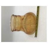 Vintage Amber Glass Liberty Bell Cookie Jar