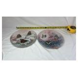 Pair of Vintage Collector Plates – 'On Gossamer Wings' Series by Lena Liu, 1988 & 1989, Butterflies