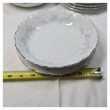 Vintage Arita China Scalloped Dinner Plates – Blue Floral Pattern (Japan)