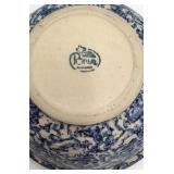 Vintage Rimosa Mariposa Blue Spatterware Ceramic Bowls Set Speckled Glaze