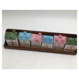Vintage Ceramic Spice/Herb House Set with Tray