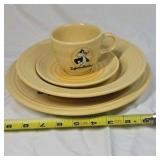 Vintage 1994 Fiesta Looney Tunes Sylvester 'Sufferin' Succotash' Yellow Set