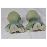 Vintage Hull Woodland Pottery Console Bowl, Basket & Vases