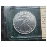 1999 Uncirculated American Silver Eagle in sealed Littleton holder 1999 Uncirculated American Silver Eagle in sealed Littleton holder
