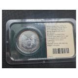 1999 Uncirculated American Silver Eagle in sealed Littleton holder 1999 Uncirculated American Silver Eagle in sealed Littleton holder