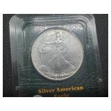 2000 Uncirculated American Silver Eagle in sealed Littleton holder 2000 Uncirculated American Silver Eagle in sealed Littleton holder