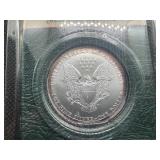 2000 Uncirculated American Silver Eagle in sealed Littleton holder 2000 Uncirculated American Silver Eagle in sealed Littleton holder