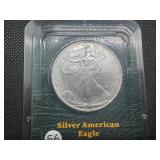 2000 Uncirculated American Silver Eagle in sealed Littleton holder 2000 Uncirculated American Silver Eagle in sealed Littleton holder
