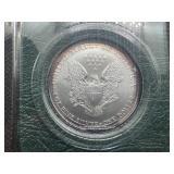 2000 Uncirculated American Silver Eagle in sealed Littleton holder 2000 Uncirculated American Silver Eagle in sealed Littleton holder