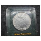 2000 Uncirculated American Silver Eagle in sealed Littleton holder 2000 Uncirculated American Silver Eagle in sealed Littleton holder