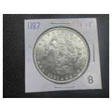 1887 Morgan Silver Dollar Marked MS65 When Purchased - Nice Mint Luster!! 1887 Morgan Silver Dollar Marked MS65 When Purchased - Nice Mint Luster!!