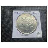 1922 Peace Silver Dollar Marked MS65 When Purchased - Great Detail and Nice Mint Luster!! 1922 Peace Silver Dollar Marked MS65 When Purchased - Great Detail and Nice Mint Luster!!