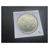 1922 Peace Silver Dollar Marked MS65 When Purchased - Great Detail and Nice Mint Luster!! 1922 Peace Silver Dollar Marked MS65 When Purchased - Great Detail and Nice Mint Luster!!