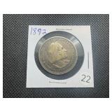 1892 Columbian Commemorative Silver Half Dollar 1892 Columbian Commemorative Silver Half Dollar
