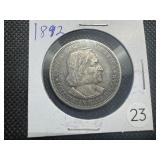 1892 Columbian Commemorative Silver Half Dollar 1892 Columbian Commemorative Silver Half Dollar