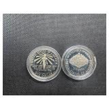 Two Commemorative Silver Dollars: 1986-S Proof Statue of Liberty and 1987-S Uncirculated 'We The People' Two Commemorative Silver Dollars: 1986-S Proof Statue of Liberty and 1987-S Uncirculated 'We The People'