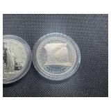 Two Commemorative Silver Dollars: 1986-S Proof Statue of Liberty and 1987-S Uncirculated 'We The People' Two Commemorative Silver Dollars: 1986-S Proof Statue of Liberty and 1987-S Uncirculated 'We The People'