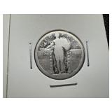 Two Silver Quarters, Standing Liberty and Washington Two Silver Quarters, Standing Liberty and Washington