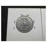 Two Silver Quarters, Standing Liberty and Washington Two Silver Quarters, Standing Liberty and Washington