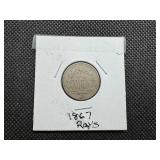 1867 Shield Nickle with Rays 1867 Shield Nickle with Rays