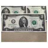 Eleven Sequential $2 Bills Eleven Sequential $2 Bills
