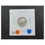 1942 D Mercury Dime Marked AU When Purchased 1942 D Mercury Dime Marked AU When Purchased