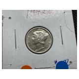 1942 D Mercury Dime Marked AU When Purchased 1942 D Mercury Dime Marked AU When Purchased