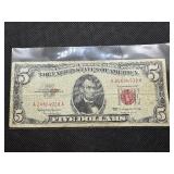 1963 Series Red Seal Five Dollar Bill 1963 Series Red Seal Five Dollar Bill