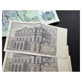 Six European Bank Notes Six European Bank Notes