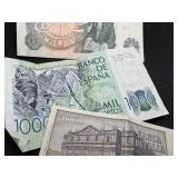 Six European Bank Notes Six European Bank Notes